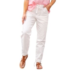 NWT Judy Blue Cuffed Denim Jogger White Size 13/31